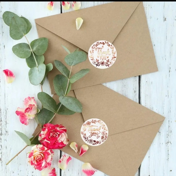 THANK YOU STICKERS. 500 PER ROLL! SHOW CUSTOMER APPRECIATION - Picture 2 of 4